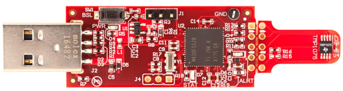 Schematic - Texas Instruments TMP1075EVM Digital Temp Sensor Evaluation Board