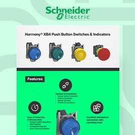 Schneider Electric Components Harmony® XB4 Push Button Switches & Indicators