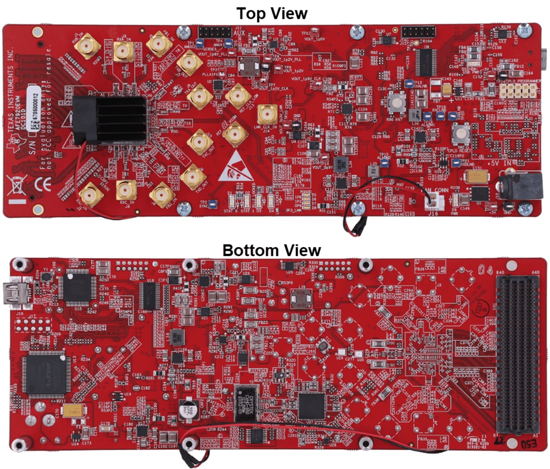 Mechanical Drawing - Texas Instruments AFE7920EVM Transceiver Evaluation Module (EVM)